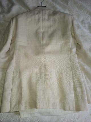 Chaqueta de lino hombre beige