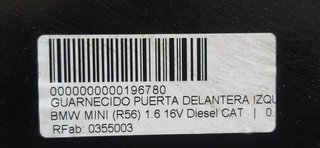 BMW MINI (R56) 1.6 16V Diesel CAT GUARNECIDO PUERTA DELANTERA IZQUIERDA