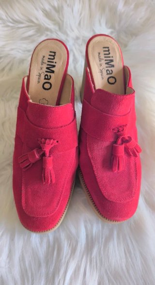 Sandalias MimaO Rojas Tacon Bloque