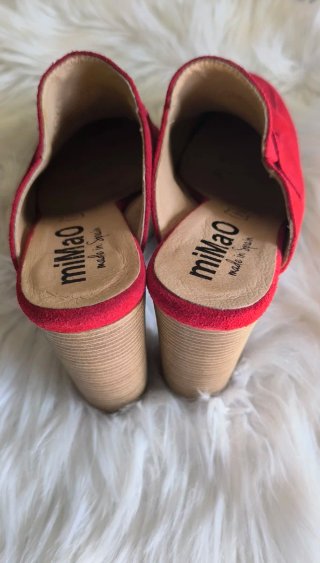 Sandalias MimaO Rojas Tacon Bloque