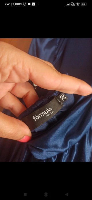 Vestido Fiesta Fórmula Joven Azul
