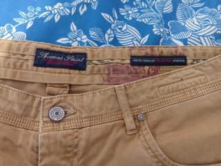 Pantalones largos algodón naranja/amarillo talla46