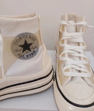 Zapatillas Converse Mujer Talla 37.5 Beige/Blanco