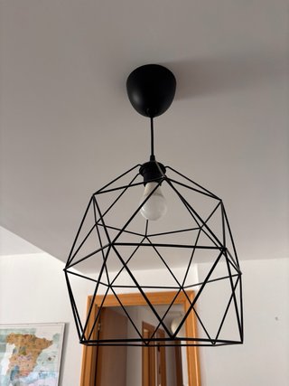 Lámpara de techo geométrica negra