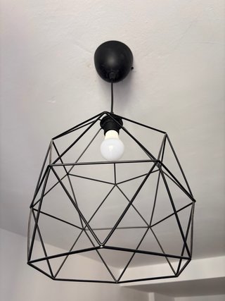 Lámpara de techo geométrica negra