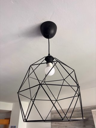 Lámpara de techo geométrica negra