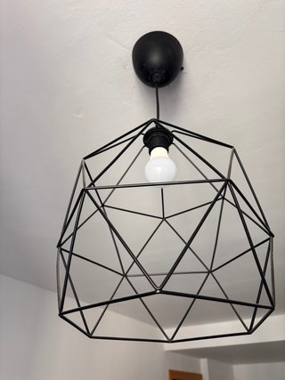Lámpara de techo geométrica negra