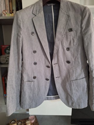 Completo uomo Iceberg grigio rigato
