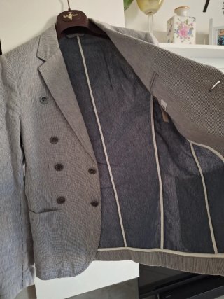 Completo uomo Iceberg grigio rigato