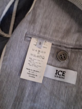 Completo uomo Iceberg grigio rigato