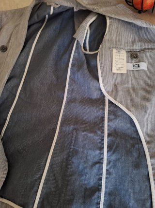 Completo uomo Iceberg grigio rigato