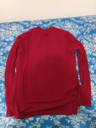 Camiseta manga larga granate talla S