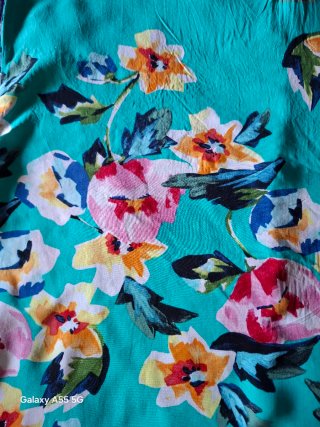 Vestit turquesa estampat floral Promise