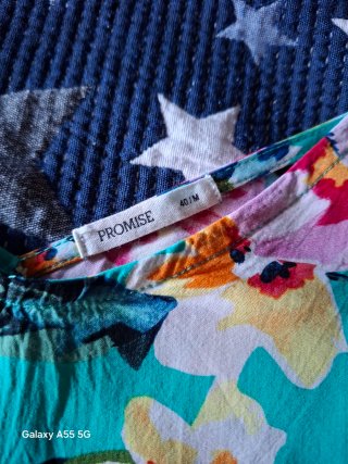 Vestit turquesa estampat floral Promise