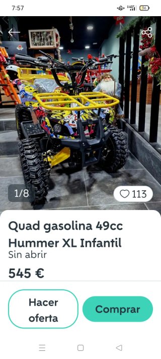 Quad infantil gasolina XL