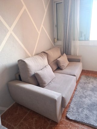 Sofá Cama Beige/Gris