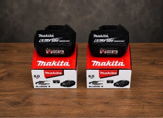 2x Batterie Makita BL1860B 18V 6.0Ah