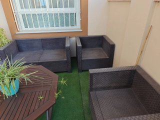 Sillones de jardín ratán,dos de 1 plaza y uno de 2