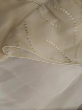 Vestido comunión blanco  crudo talla 6