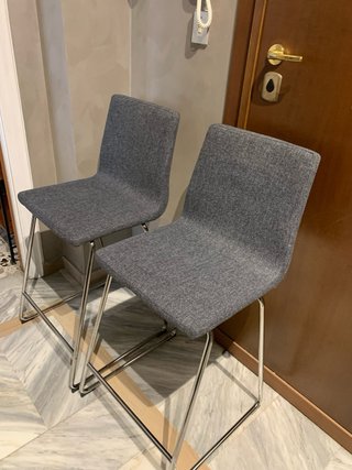 Coppia sgabelli Ikea 63 cm grigio