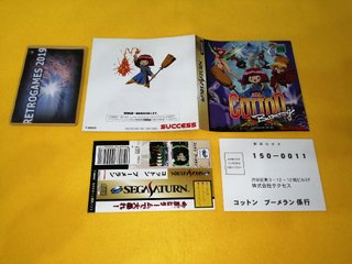 COTTON BOOMERANG SPINE CARD + REG CARD SEGA SATURN