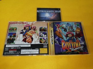 COTTON BOOMERANG SPINE CARD + REG CARD SEGA SATURN