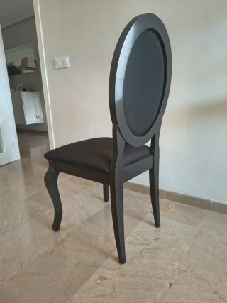 Silla Vintage Audrey Hepburn Tela Negra