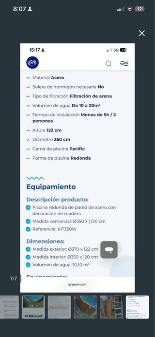 Piscina Gre Pacific Desmontable