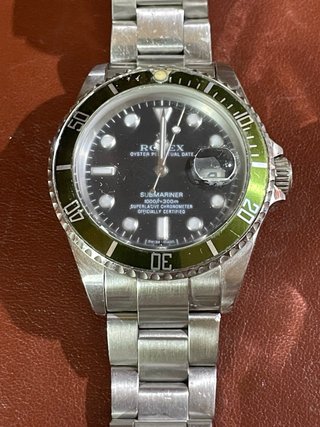 Reloj  Submariner Automático Negro/Verde
