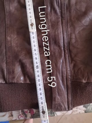 Giubbino vintage pelle donna marrone