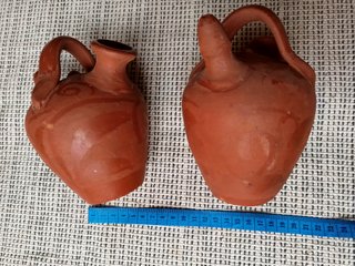 Lote 2 botijos terracota pequeños