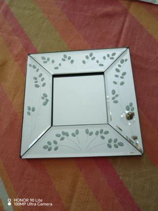 Specchio Ikea Quadrato Decorato 16x16 cm