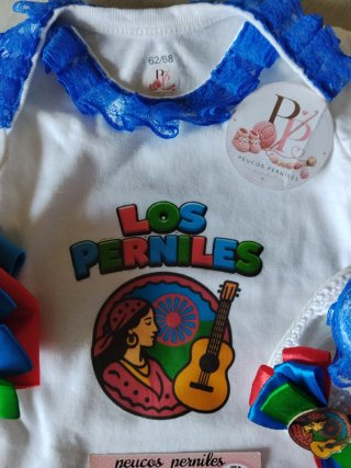 Conjunto bandera gitana niña para bebé