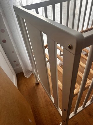 Cuna blanca para bebé 3 alturas