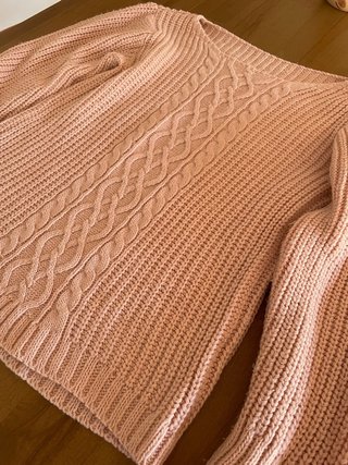 Jersey rosa palo trenzado
