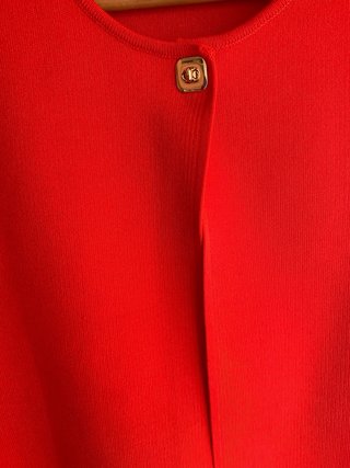 Chaqueta Zara Roja Manga Corta Talla XL