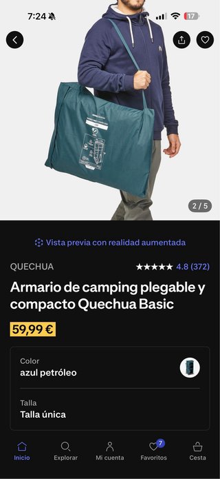 Armario plegable camping Quechua 100