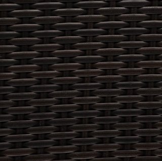 Panca da terrazzo in rattan e legno intrecciato