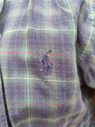 Camisa Polo Ralph Lauren cuadros azul y verde