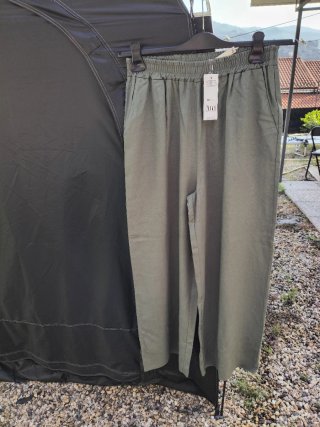 Pantaloni donna verdi Made in Italy