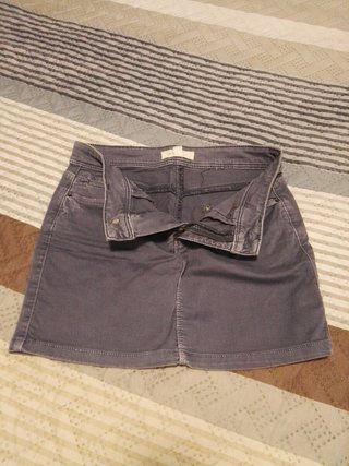 Falda vaquera gris talla 36
