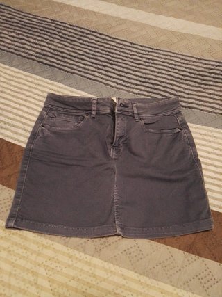 Falda vaquera gris talla 36