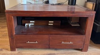 Mueble TV rústico de madera