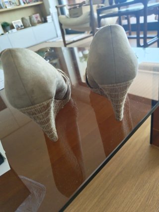 Sandalias Zara Verano Beige/Dorado