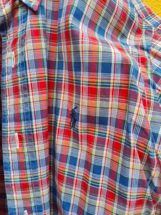 Camisa Ralph Lauren cuadros azul y rojo