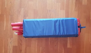 Cuna de viaje plegable azul
