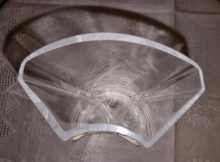Vaso cristallo con inserto dorato