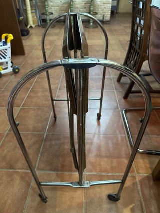 Camarera Vintage Cromada Madera Años 60