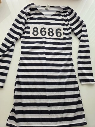 Disfraz Pareja Preso Rayas Talla S/M/L/XL
