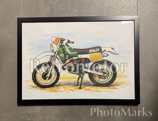 Cuadro Ilustración Rieju MR 80 Agua